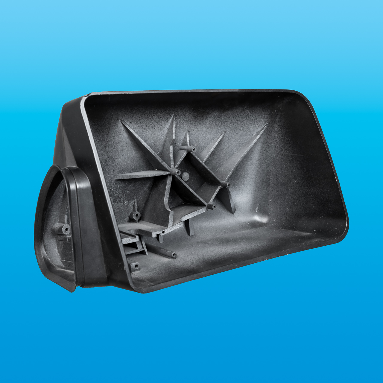 Plastic Injection Molded Polycarbonate Truck Mirror Housing for the Automotive Industry